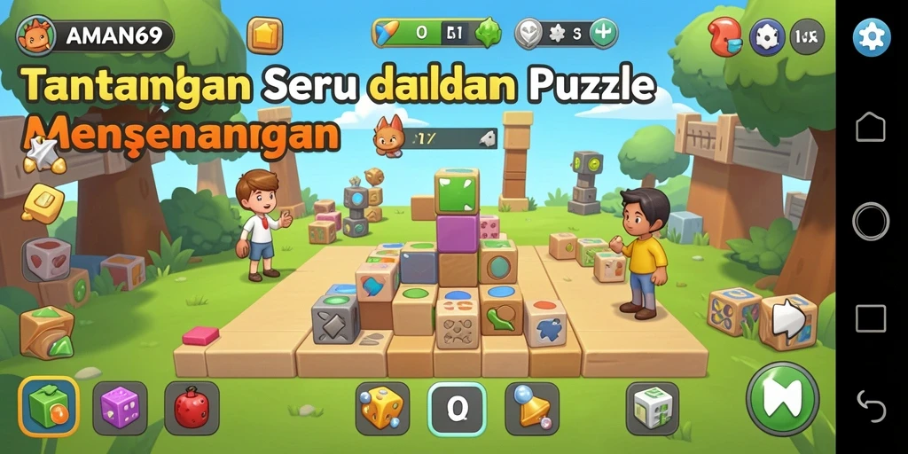 Tampilan gameplay AMAN69 dengan tantangan puzzle yang menarik.