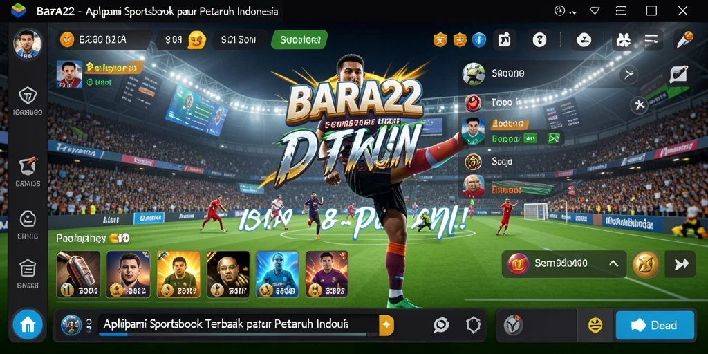 Tampilan utama aplikasi BARA22 yang menampilkan pilihan taruhan olahraga.