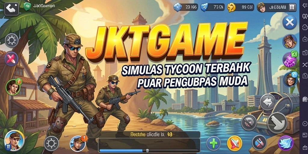 Screenshot JKTGAME menampilkan pemain mengelola bisnis Tycoon.