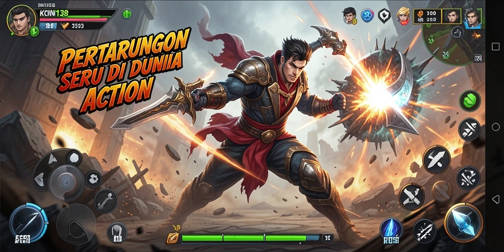 Tampilan gameplay seru di KOIN138 dengan pertarungan menegangkan.