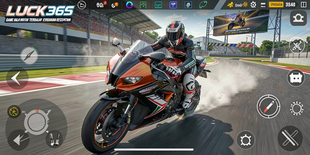 Tampilan menegangkan dari balapan motor di LUCK365.