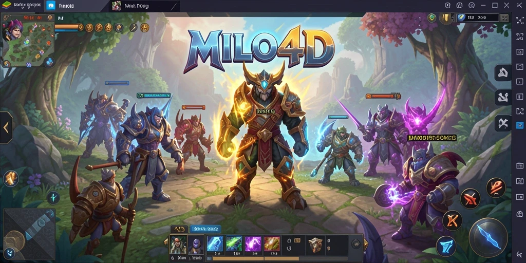 Tampilan gameplay <strong>MILO4D</strong> dengan petualangan seru di dunia MMORPG.
