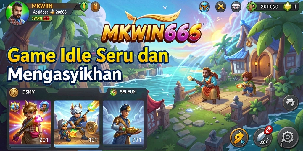 Tampilan menarik dari gameplay MKWIN666 yang menonjolkan elemen Idle.