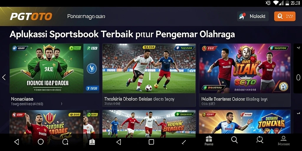 Tampilan interaktif dari PGTOTO saat memasang taruhan olahraga.