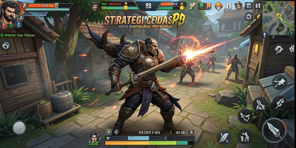 Gameplay RP8 yang strategis dan menegangkan dengan grafis menarik.