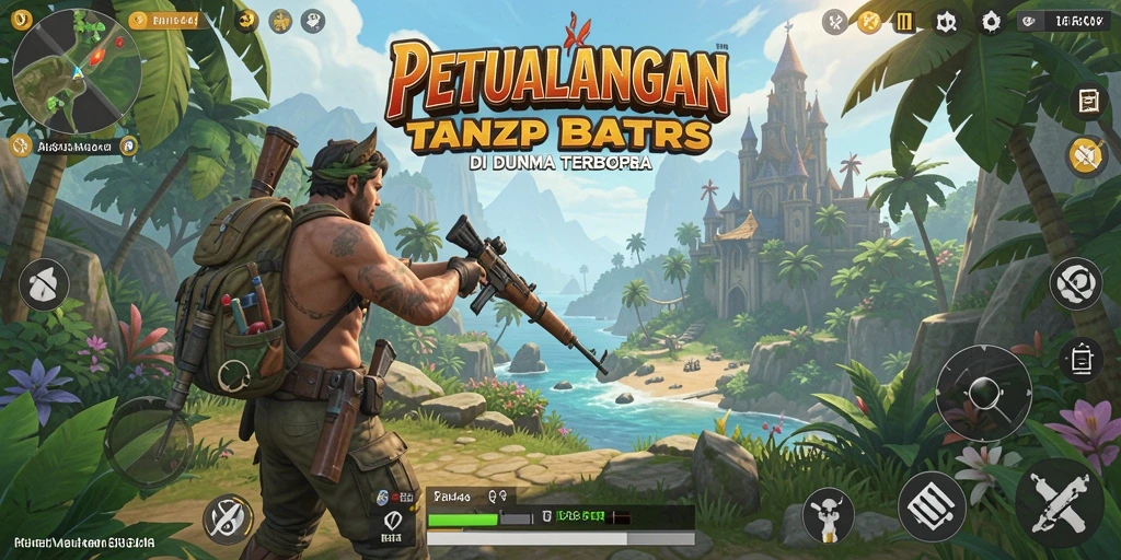 Tampilan gameplay RR44 yang penuh petualangan di dunia terbuka.