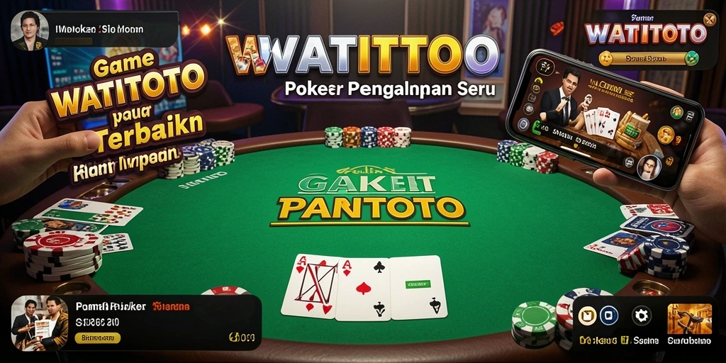 Tampilan gameplay Poker yang mendebarkan di WATITOTO.