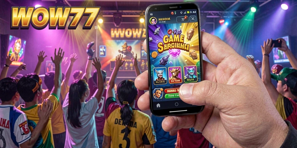 Screenshot menunjukkan gameplay seru dan tantangan di WOW77.